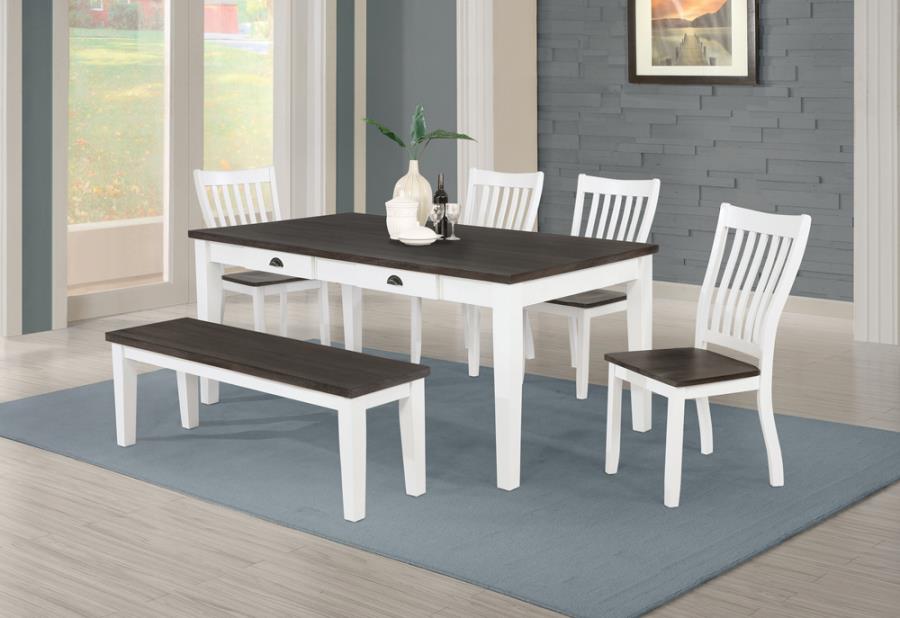 Kingman White 5 Pc Dining Set