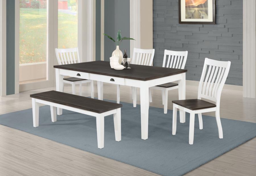 Kingman White 6 Pc Dining Set