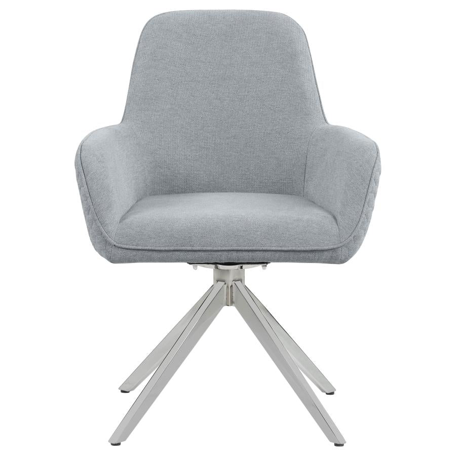 Abby Grey Swivel Arm Chair