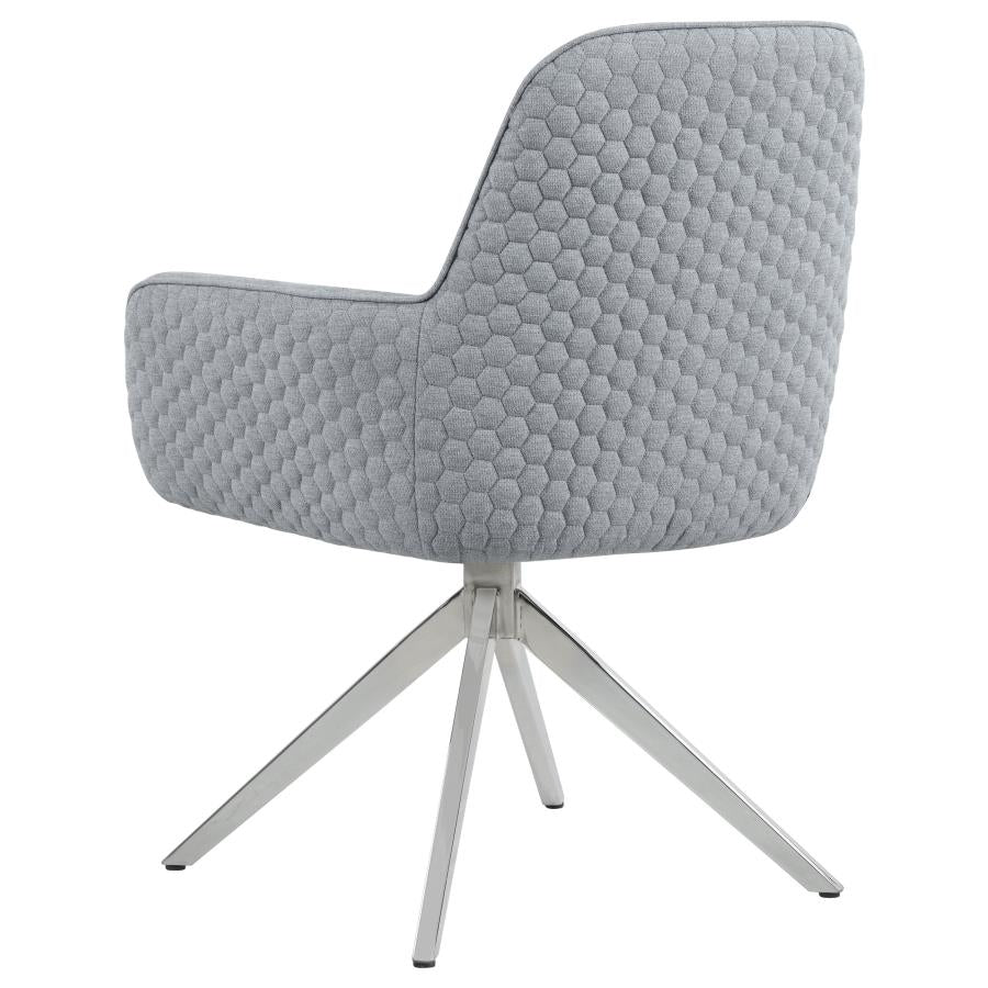 Abby Grey Swivel Arm Chair