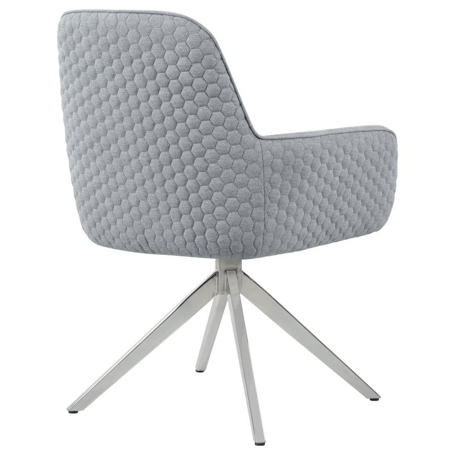 Abby Grey Swivel Arm Chair