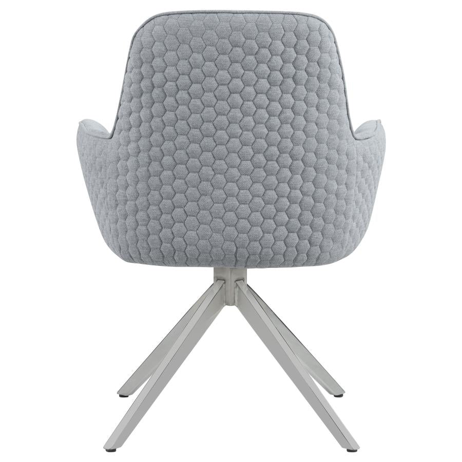 Abby Grey Swivel Arm Chair