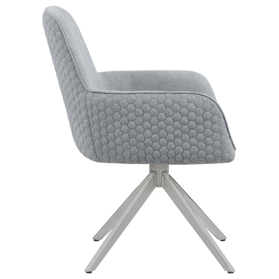 Abby Grey Swivel Arm Chair