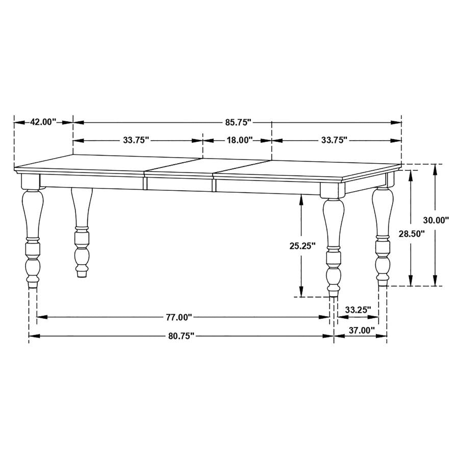 Madelyn White 7 Pc Dining Set