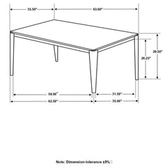 Stevie Black 5 Pc Dining Set