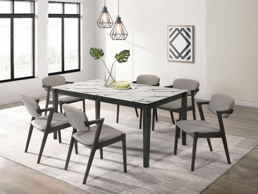 Stevie Black 7 Pc Dining Set
