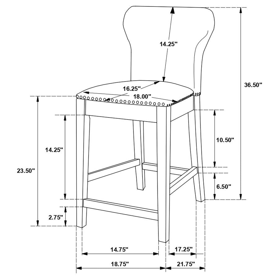 Gibson Black 5 Pc Counter Height Dining Set