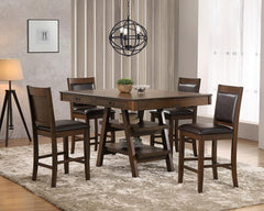 Dewey Brown 5 Pc Counter Height Dining Set