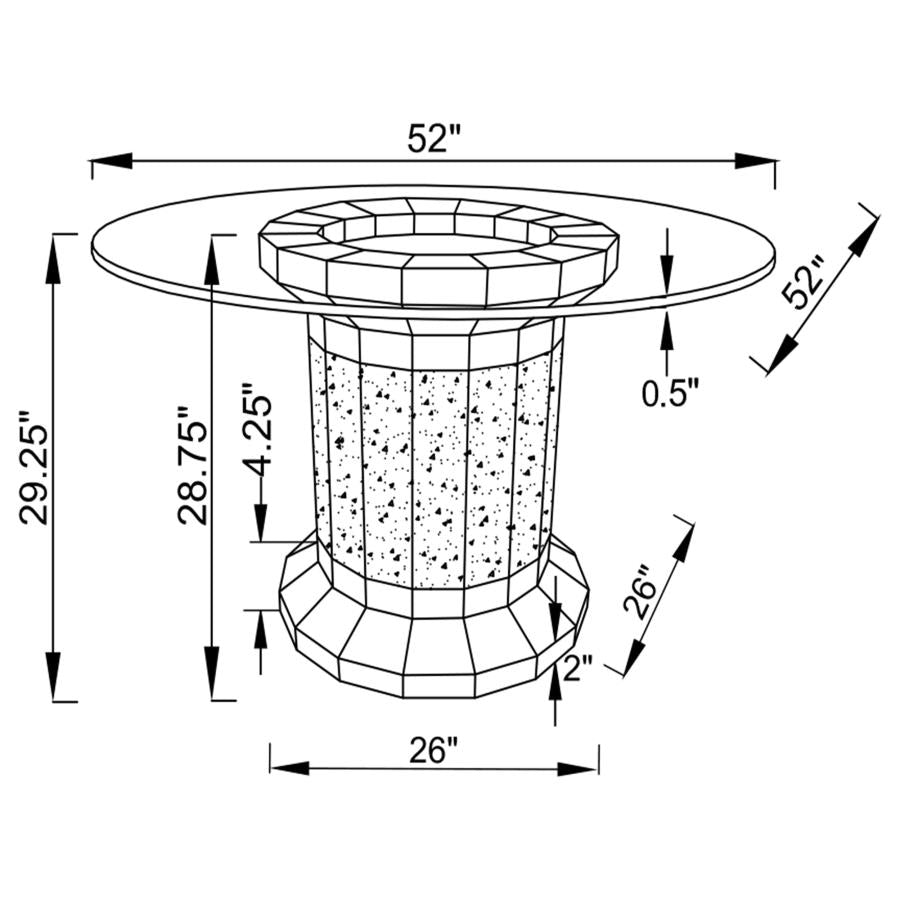 Ellie Grey 5 Pc Dining Set