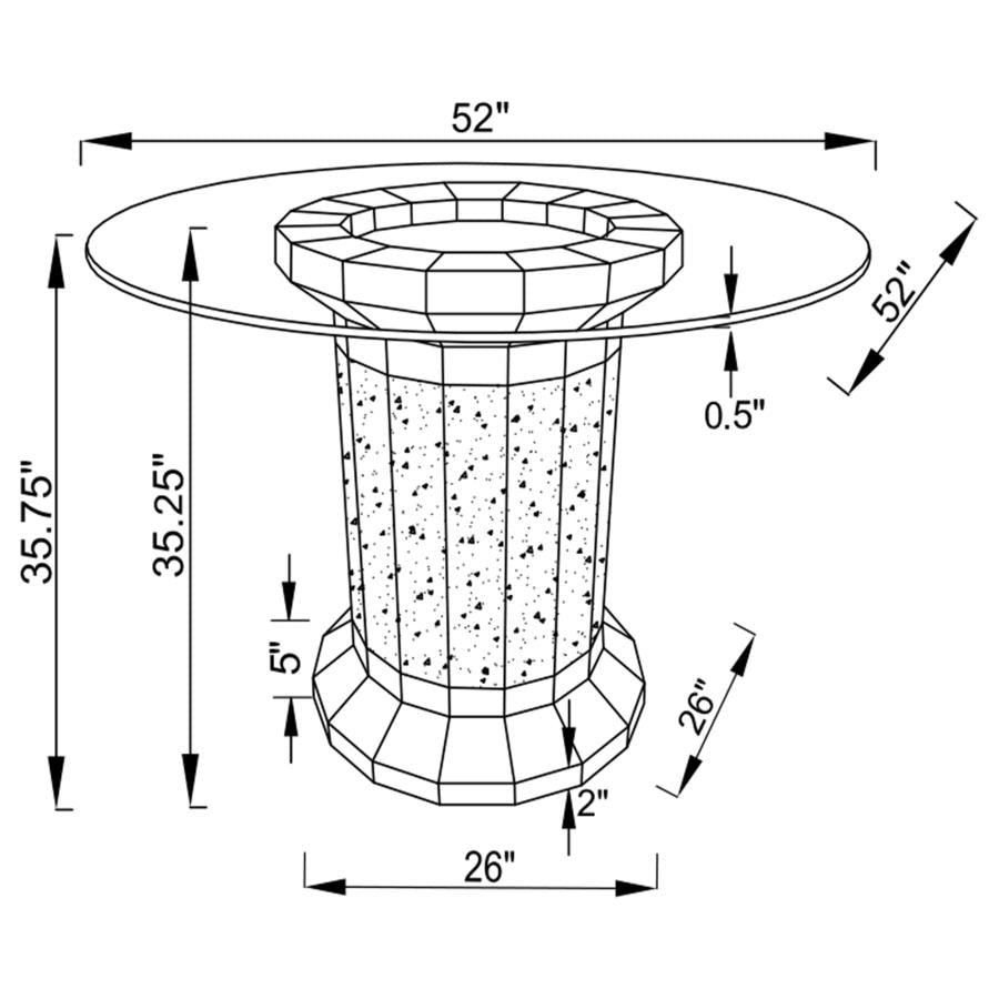 Ellie Black 5 Pc Counter Height Dining Set
