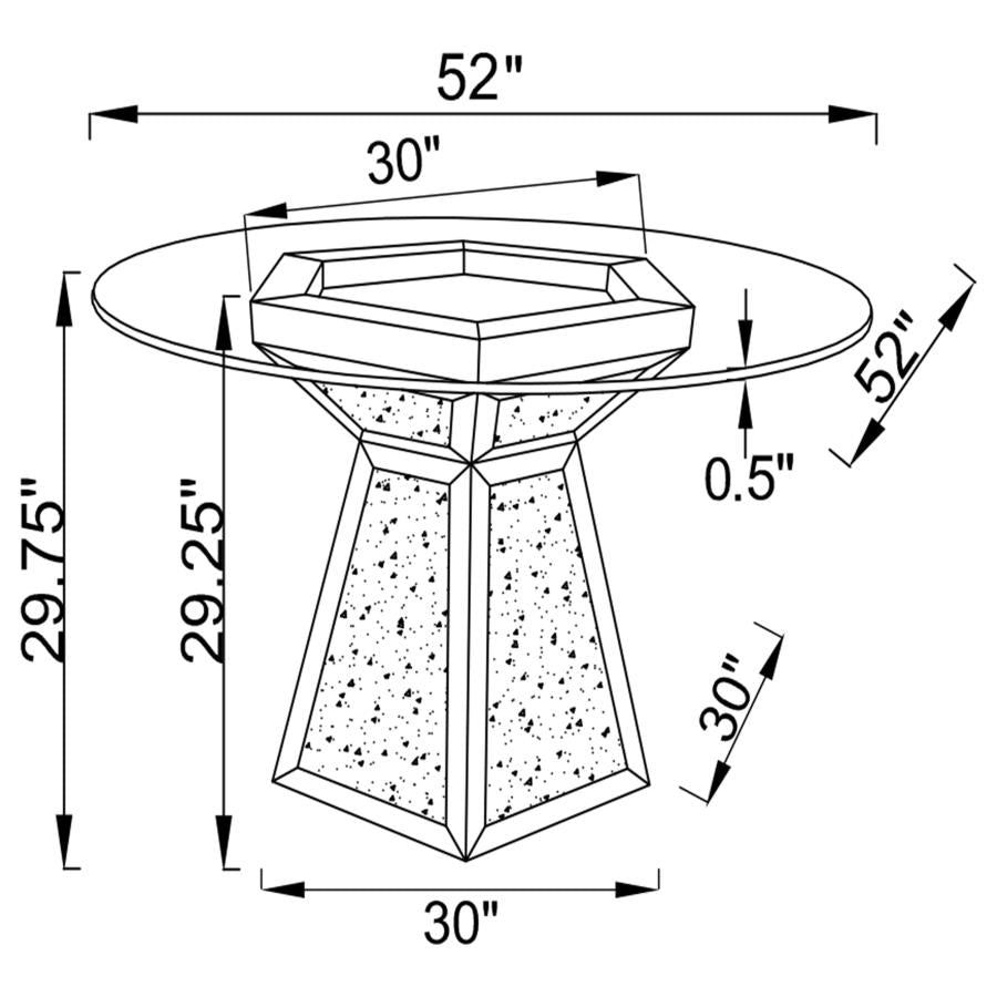 Quinn Black 5 Pc Dining Set