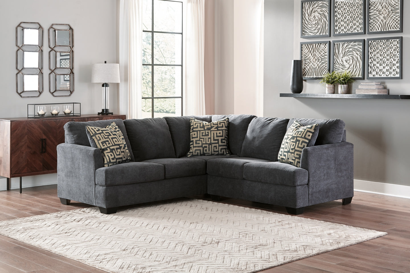 Ambrielle 2-Piece Sectional with Ottoman - PKG011622