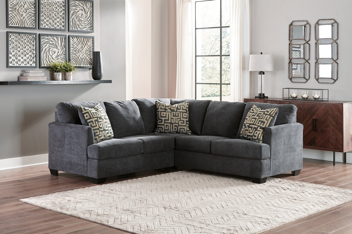 Ambrielle 2-Piece Sectional with Ottoman - PKG011623