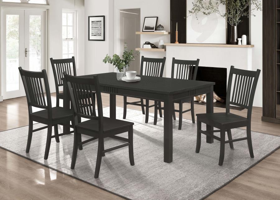 Marbrisa Black 7 Pc Dining Set