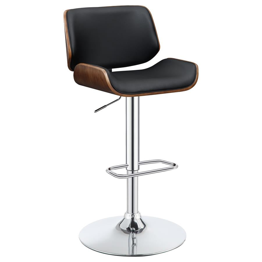 Folsom Black Adjustable Bar Stool