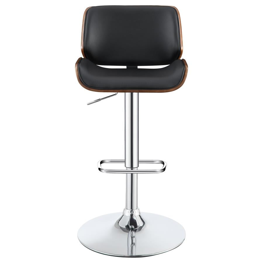 Folsom Black Adjustable Bar Stool