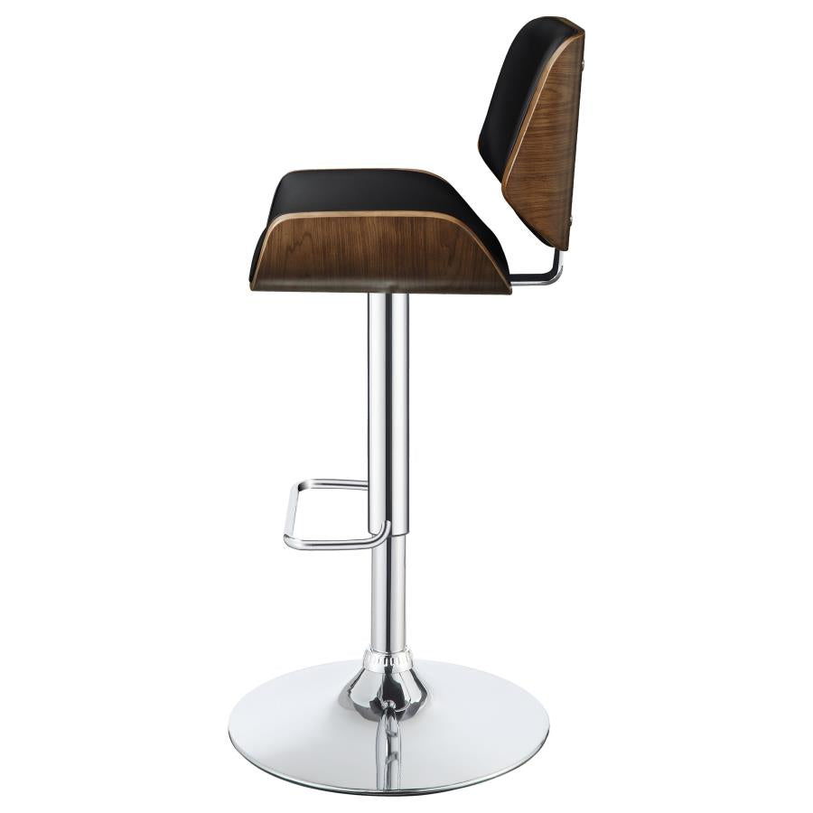 Folsom Black Adjustable Bar Stool