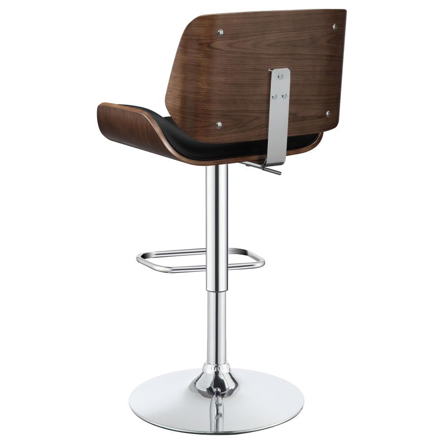 Folsom Black Adjustable Bar Stool