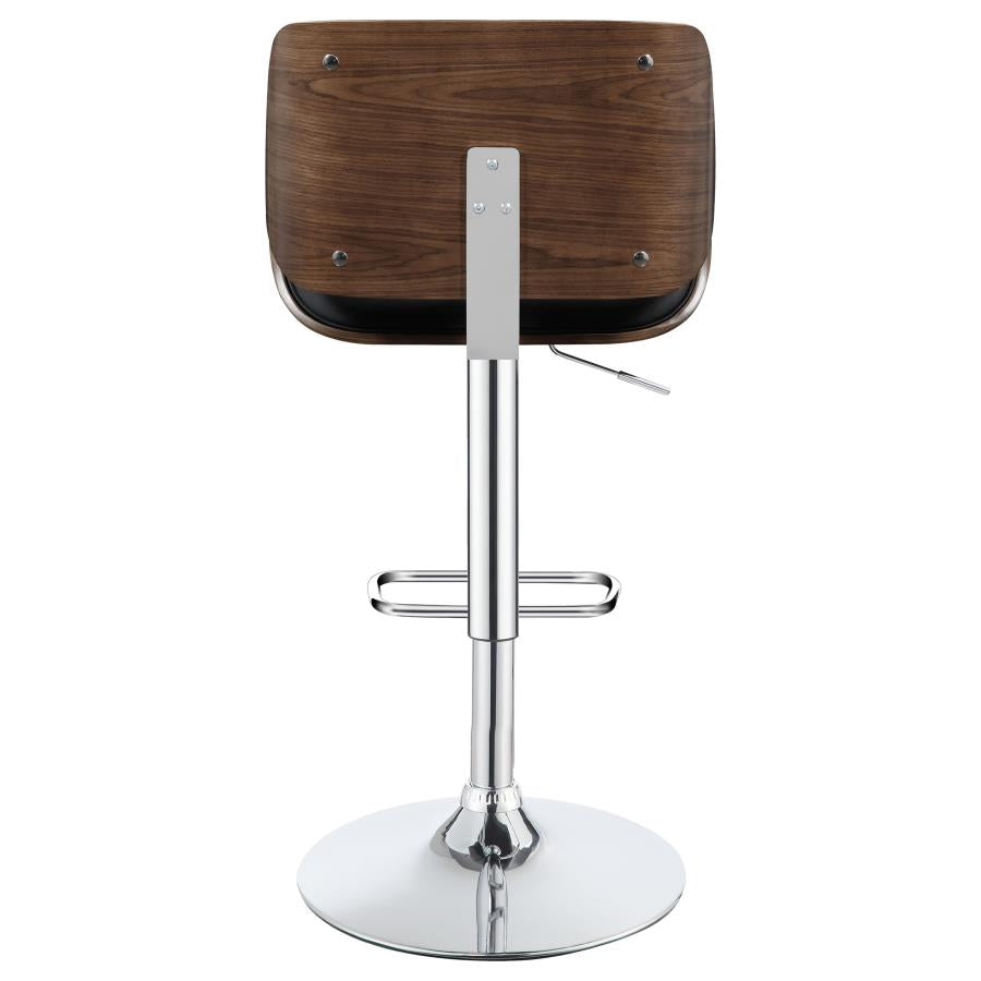 Folsom Black Adjustable Bar Stool