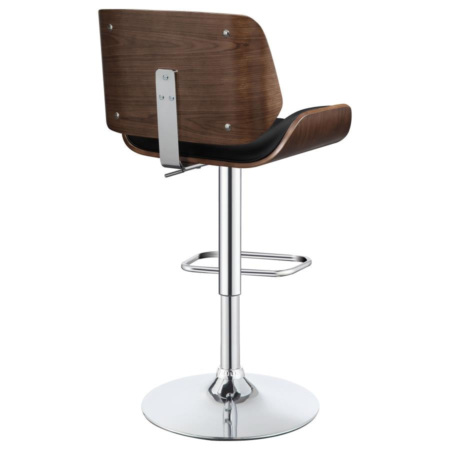Folsom Black Adjustable Bar Stool