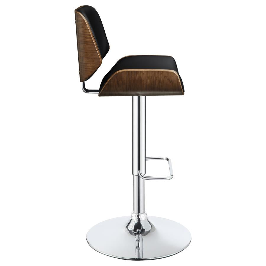 Folsom Black Adjustable Bar Stool