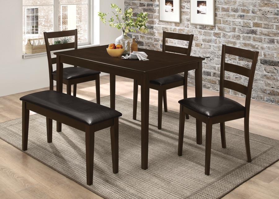 Guillen Brown 5 Pc Dining Set