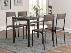 Lana Black 5 Pc Dining Set
