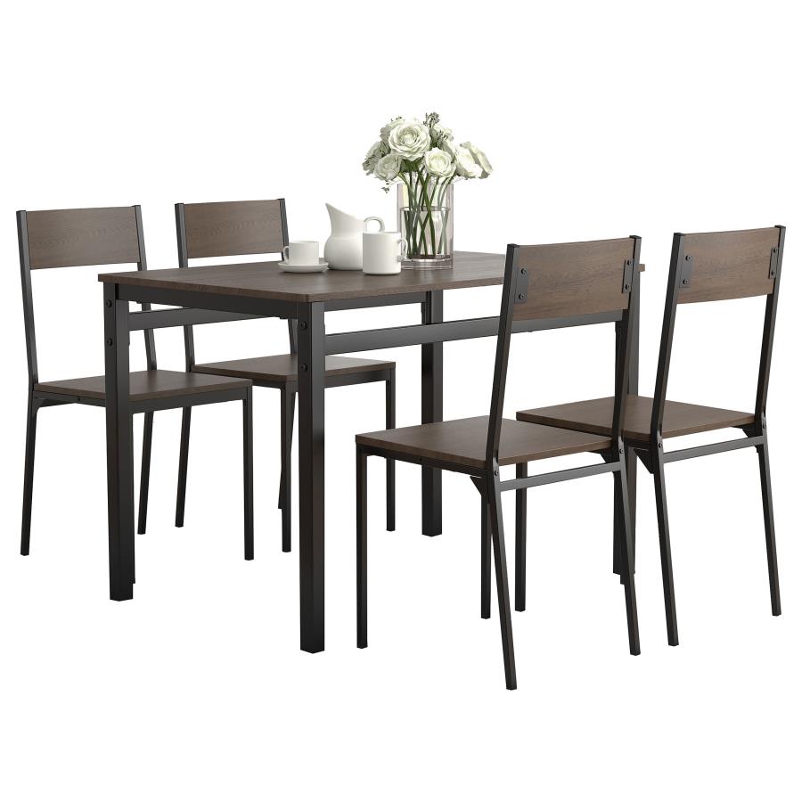Lana Black 5 Pc Dining Set