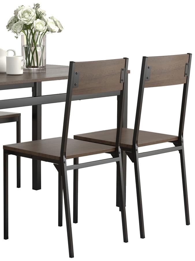 Lana Black 5 Pc Dining Set
