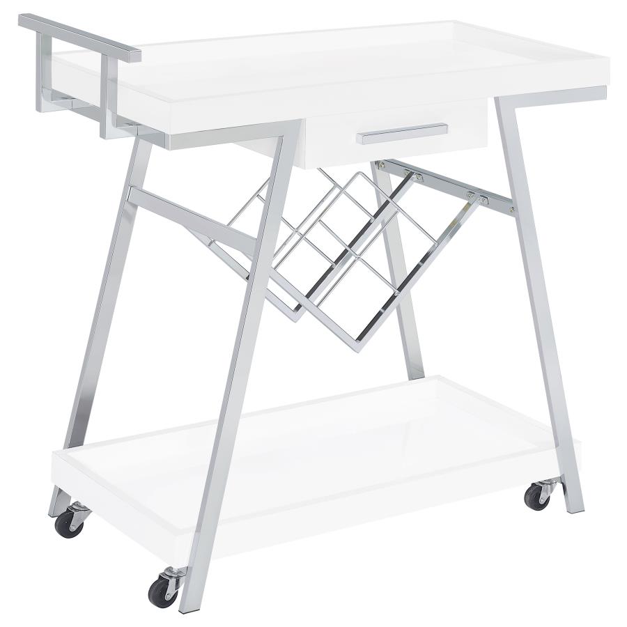 Kinney White Bar Cart