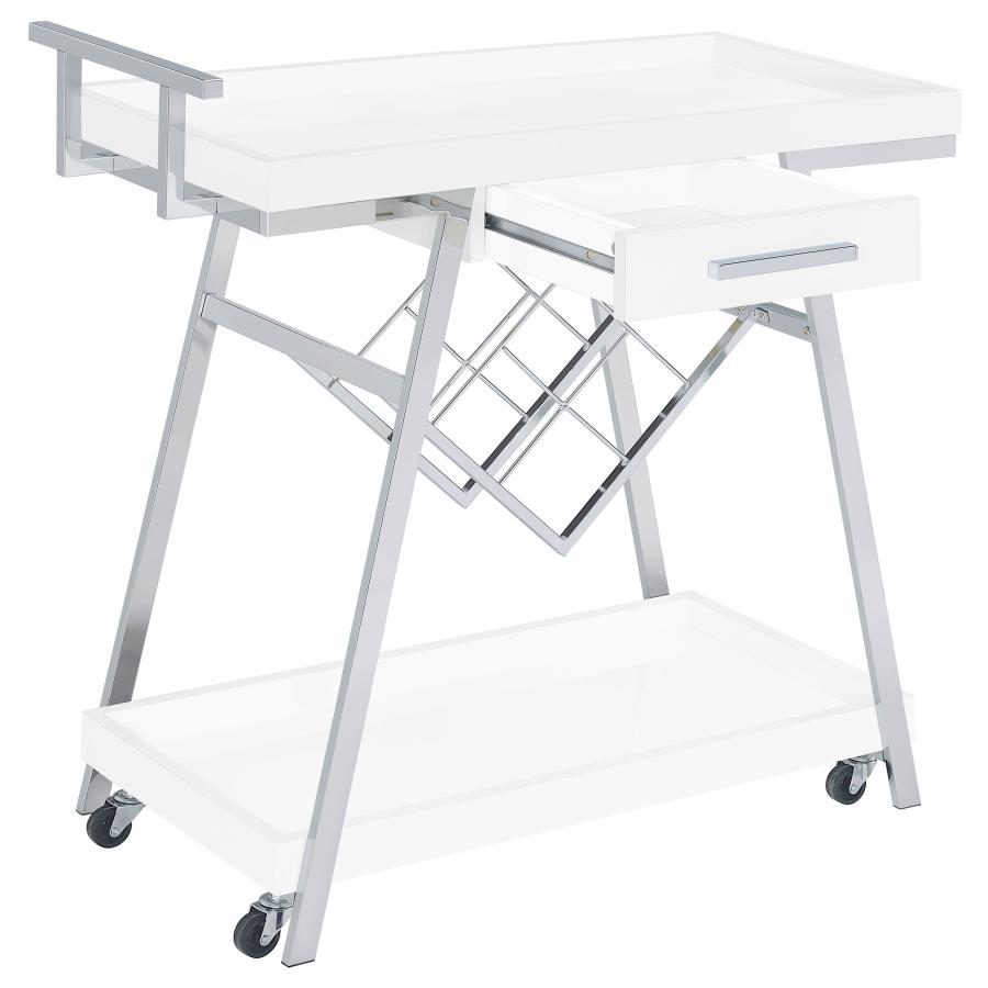 Kinney White Bar Cart