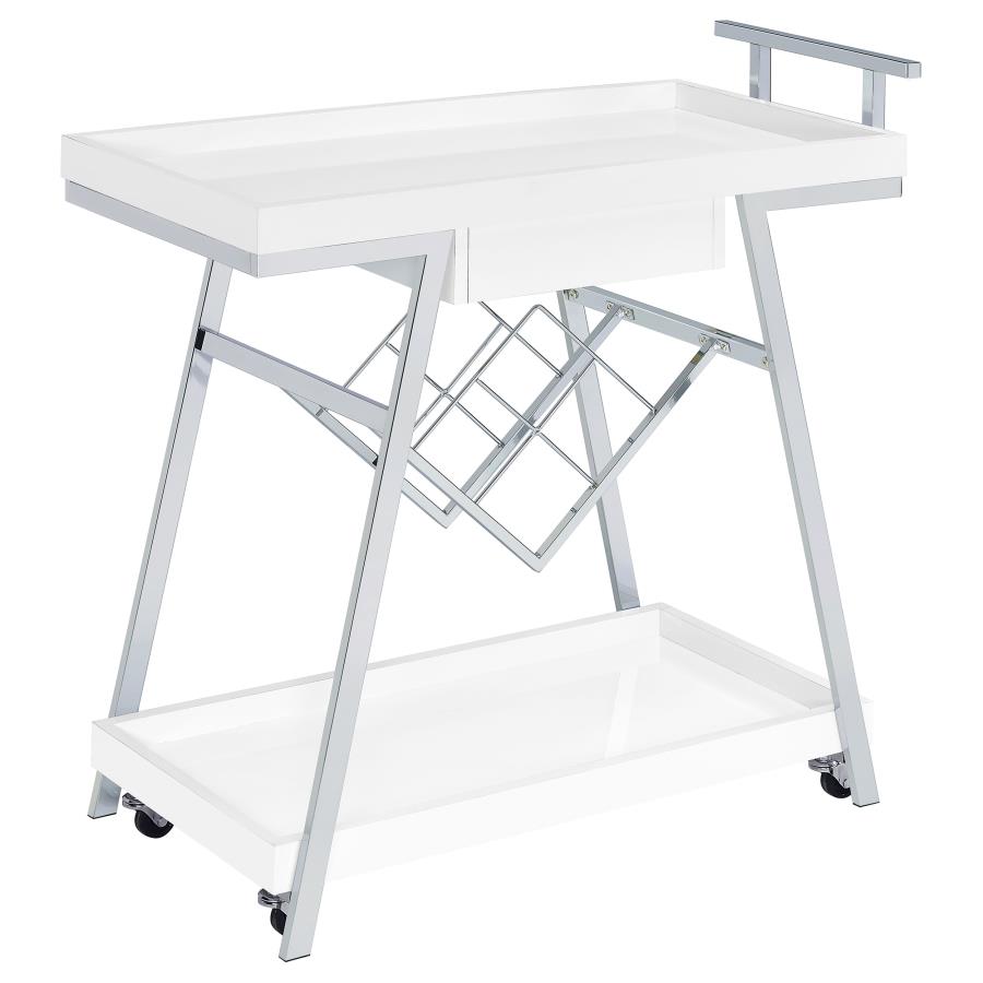 Kinney White Bar Cart