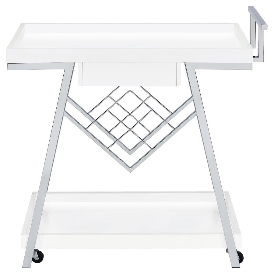 Kinney White Bar Cart