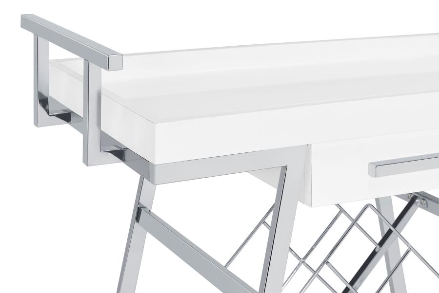 Kinney White Bar Cart