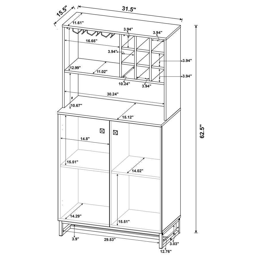 Mendoza Brown Bar Cabinet