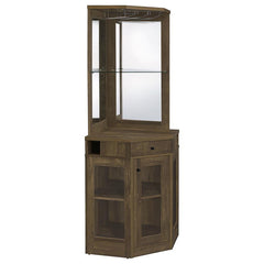 Alviso Brown Corner Bar Cabinet