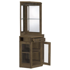Alviso Brown Corner Bar Cabinet