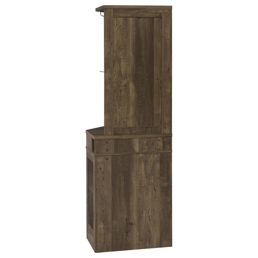 Alviso Brown Corner Bar Cabinet