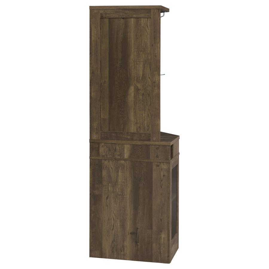 Alviso Brown Corner Bar Cabinet