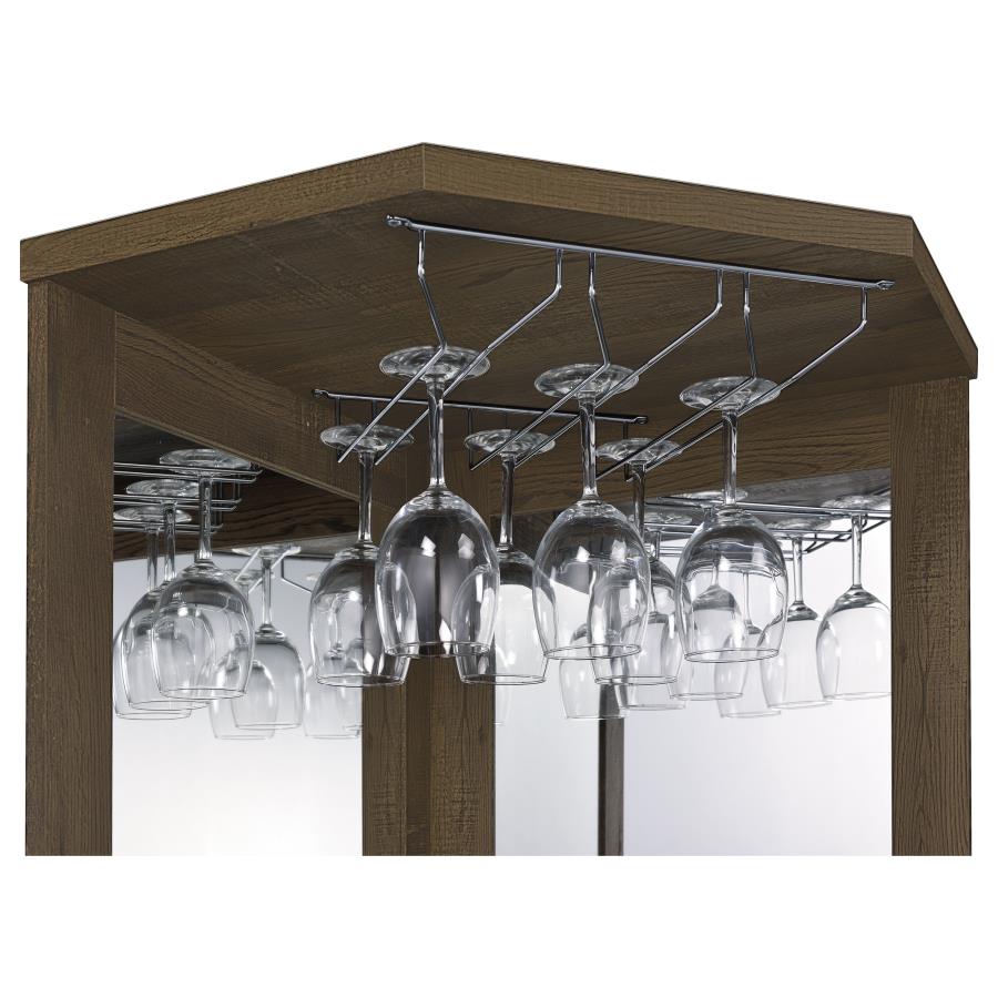 Alviso Brown Corner Bar Cabinet