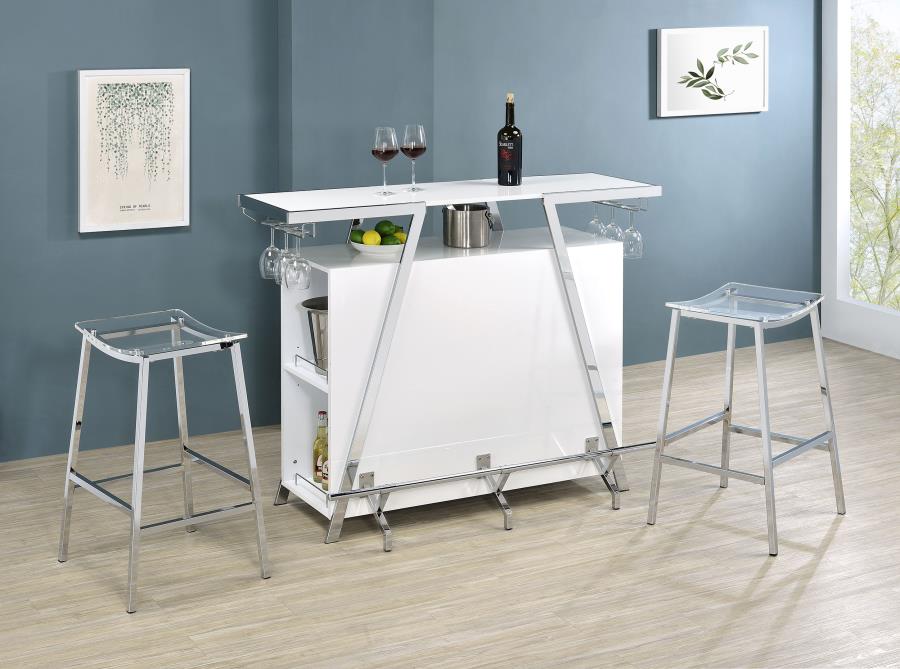 Jovani Silver Bar Stool