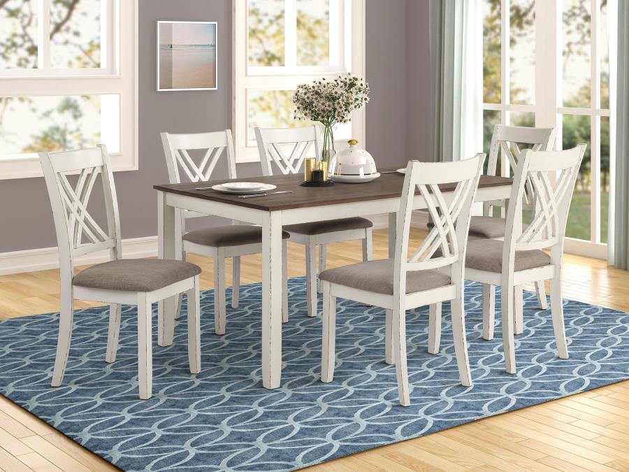 Fortress Ivory 7 Pc Dining Set