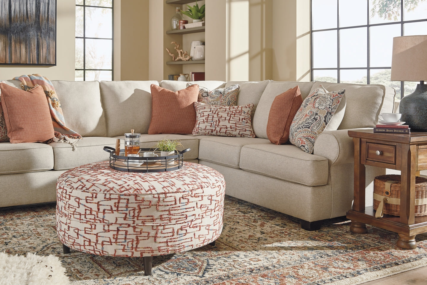 Amici 3-Piece Sectional with Ottoman - PKG000961