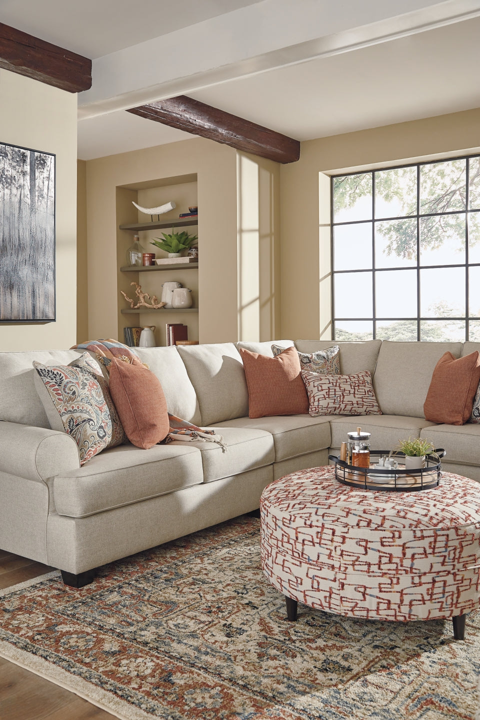 Amici 3-Piece Sectional with Ottoman - PKG000960