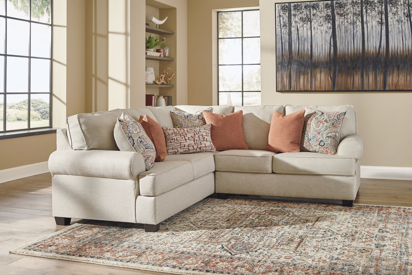 Amici 2-Piece Sectional with Ottoman - PKG000958