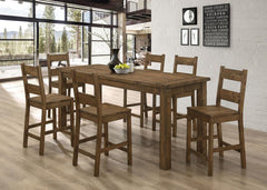Coleman Brown 7 Pc Counter Height Dining Set