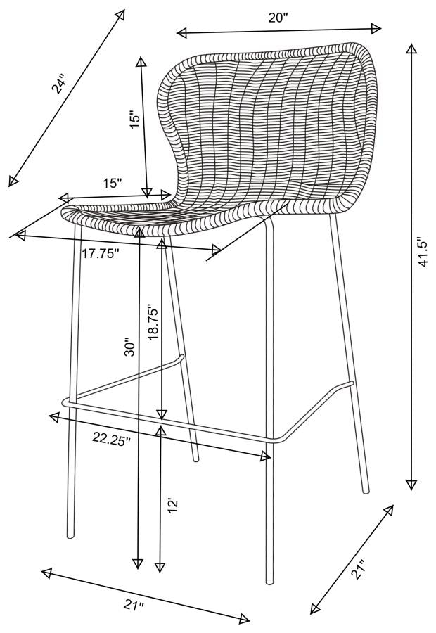 Mckinley Brown Bar Stool