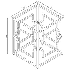 Starlight Silver Dining Table Base