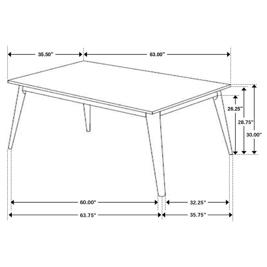 Everett White 5 Pc Dining Set