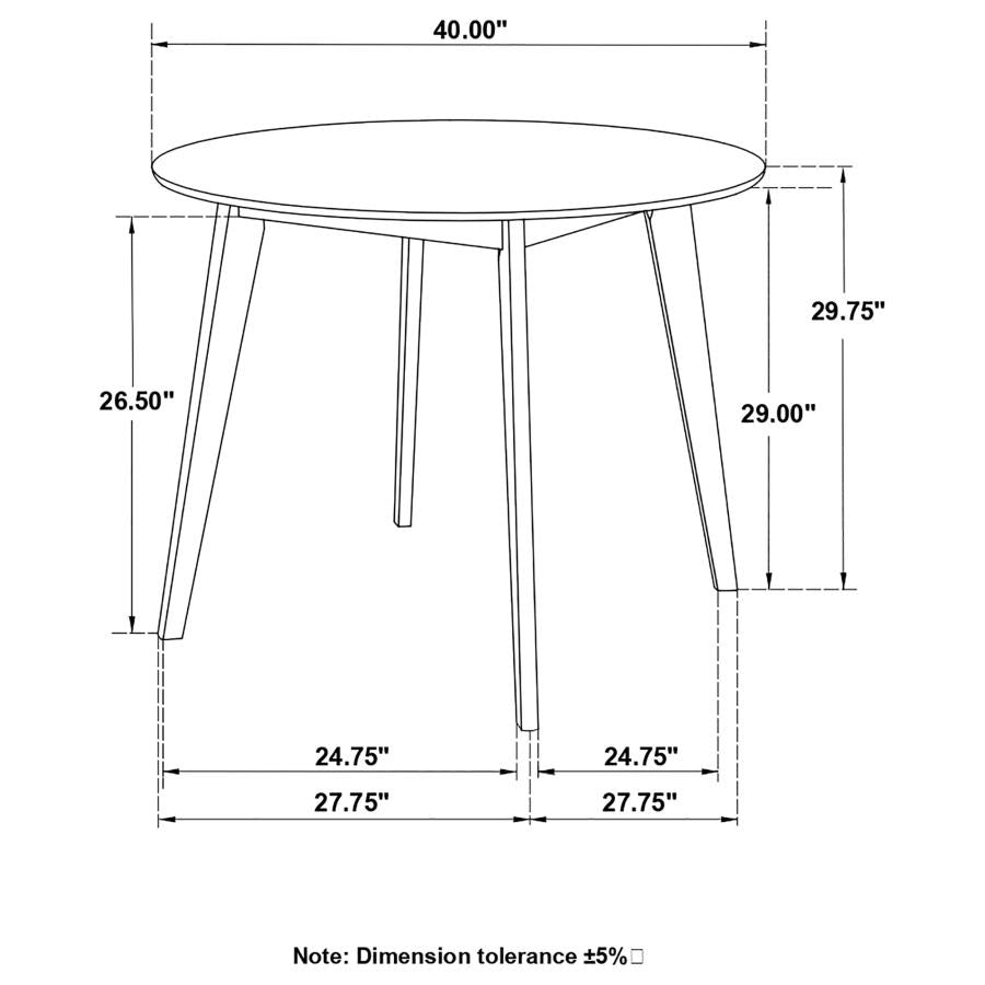 Breckenridge White Round Dining Table